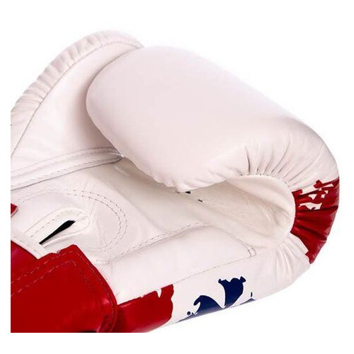 Боксерські рукавички Fairtex BGV1-THAI 14oz Біло-синьо-червоний (37475014) фото №4
