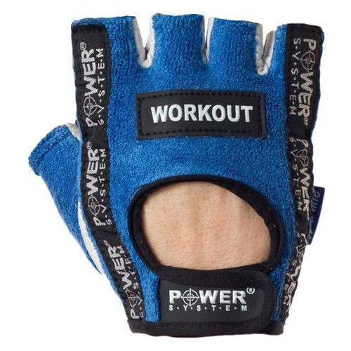 Рукавички для фітнесу та важкої атлетики Power System Workout PS-2200 Blue XXL фото №2