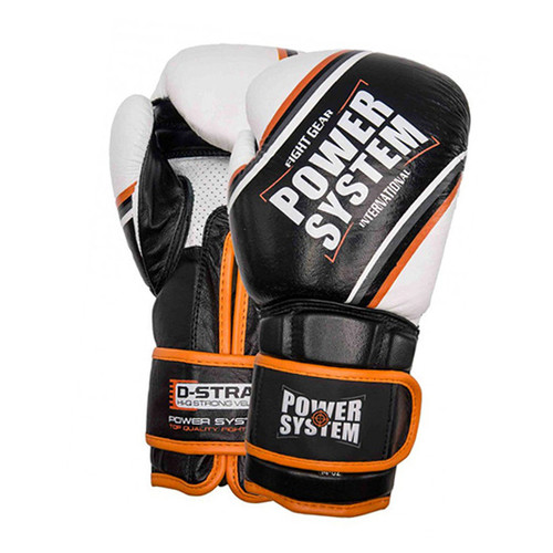 Боксерські рукавички Power System PS-5006 Contender 16oz Чорно-жовтогарячий (37227004) фото №1
