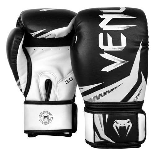 Боксерські рукавички Venum Original Challenger 3.0 (10oz) Чорні з білим фото №1