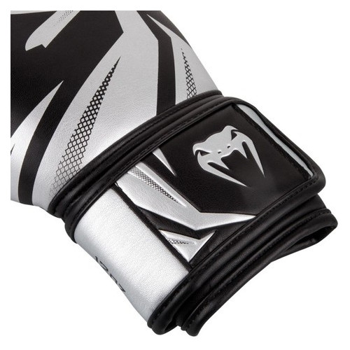 Боксерські рукавички Venum Original Challenger 3.0 (14oz) Чорні зі сріблястим фото №3