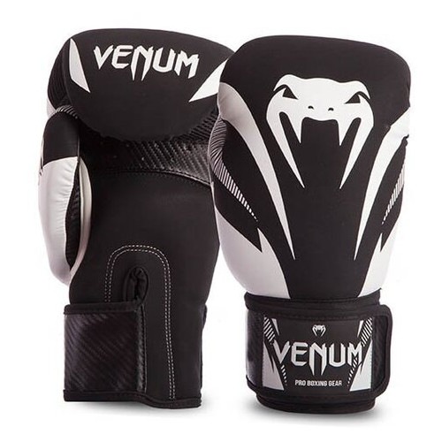 Боксерські рукавички Venum Impact 03284 14oz Чорно-білий (37470003) фото №1