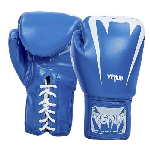Боксерські рукавички Venum BO-8350 12oz Синьо-білий (37429420) фото №1