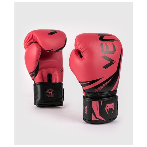 Боксерські рукавички Venum Original Challenger 3.0 (16oz) Чорні з рожевим фото №1
