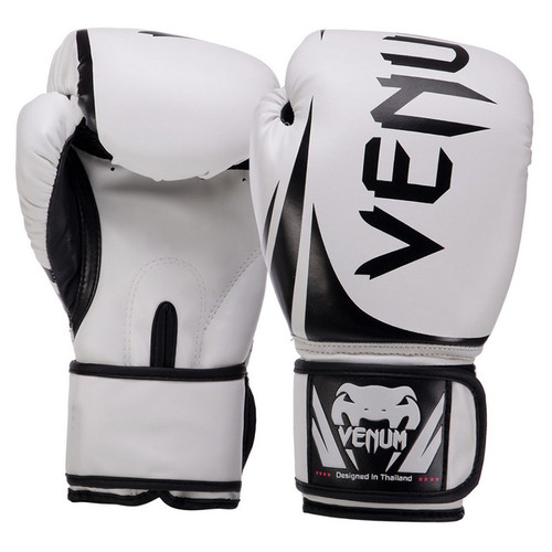 Рукавички боксерські на липучці Venum Challenger VN1108 10oz Біло-чорний (37470019) фото №1