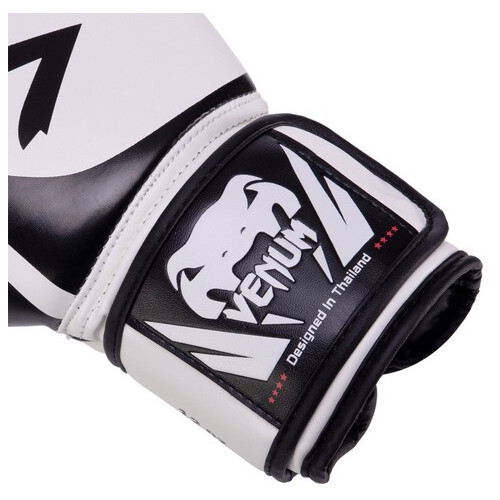 Рукавички боксерські на липучці Venum Challenger VN1108 10oz Біло-чорний (37470019) фото №3