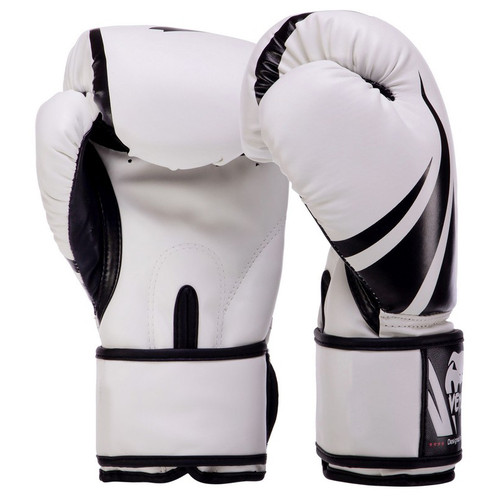Рукавички боксерські на липучці Venum Challenger VN1108 10oz Біло-чорний (37470019) фото №2