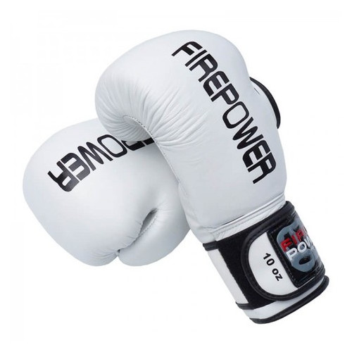 Боксерські рукавички FirePower FPBG10 (10oz) Білі фото №3