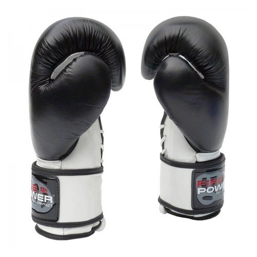 Боксерські рукавички FirePower FPBG10 (12oz) Чорні фото №2