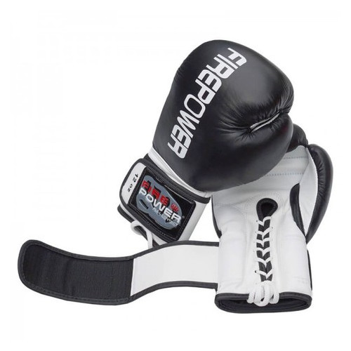 Боксерські рукавички FirePower FPBG10 (12oz) Чорні фото №1