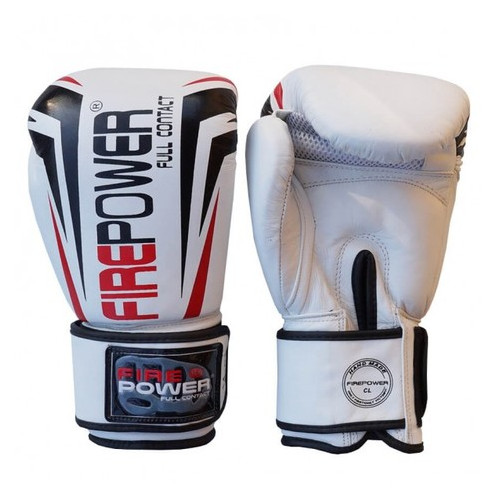 Боксерські рукавички FirePower FPBG12 (10oz) Білі фото №2