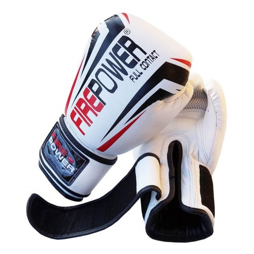 Боксерські рукавички FirePower FPBG12 (10oz) Білі фото №3