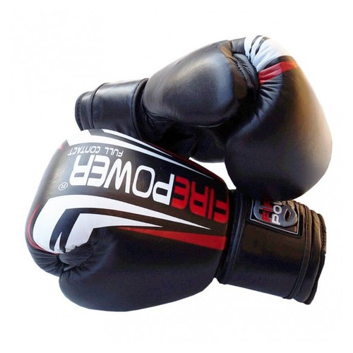 Боксерські рукавички FirePower FPBG12 (10oz) Чорні фото №1