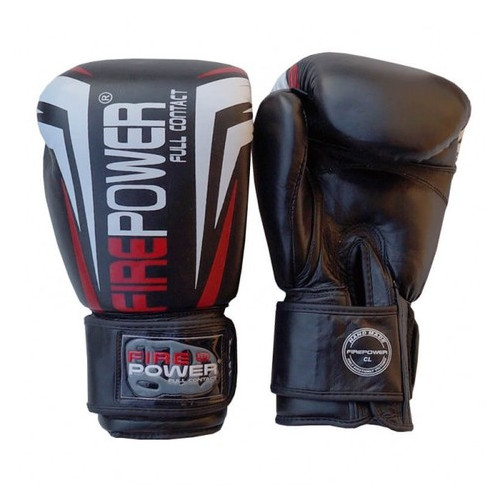 Боксерські рукавички FirePower FPBG12 (10oz) Чорні фото №2