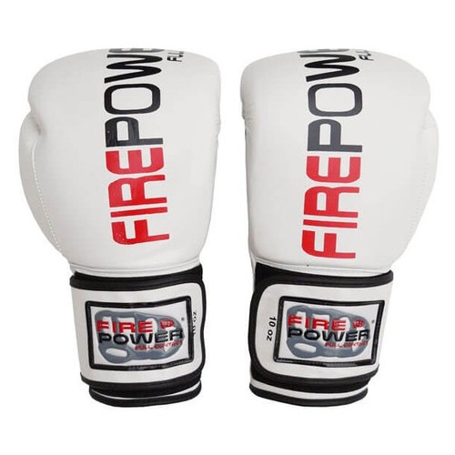 Боксерські рукавички FirePower FPBG2 (12oz) Білі фото №2