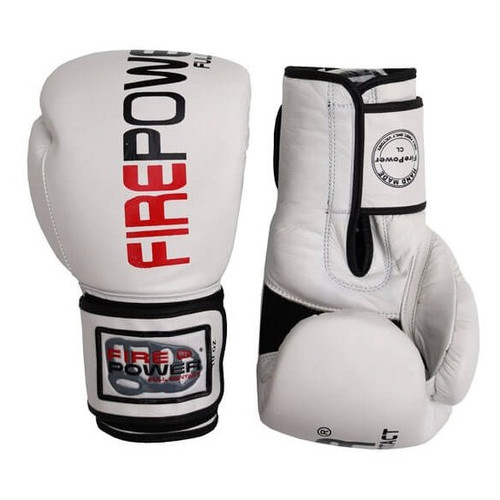 Боксерські рукавички FirePower FPBG2 (12oz) Білі фото №3