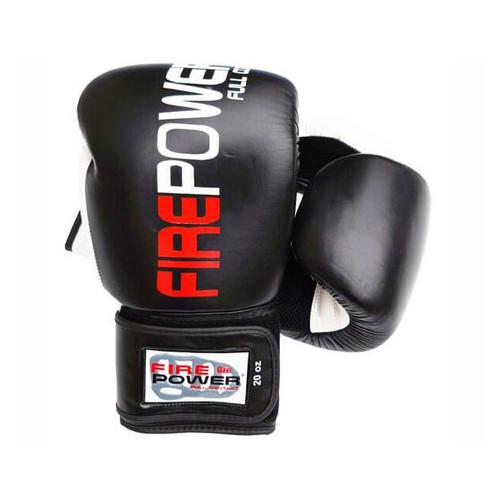 Боксерські рукавички FirePower FPBG2 (18oz) Чорні фото №1