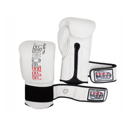 Боксерські рукавички FirePower FPBG4 (10oz) Білі фото №5