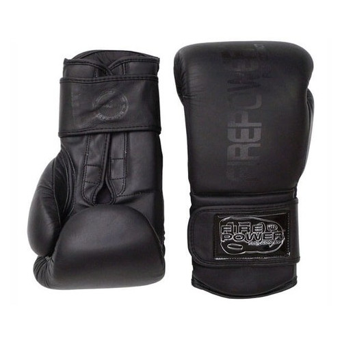 Боксерські рукавички FirePower FPBG4 (10oz) Чорні матові фото №3