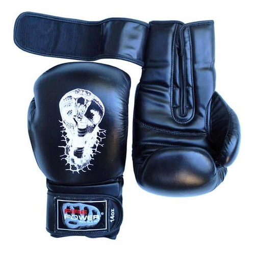 Боксерські рукавички FirePower FPBG5 Cobra (10oz) Чорні фото №4