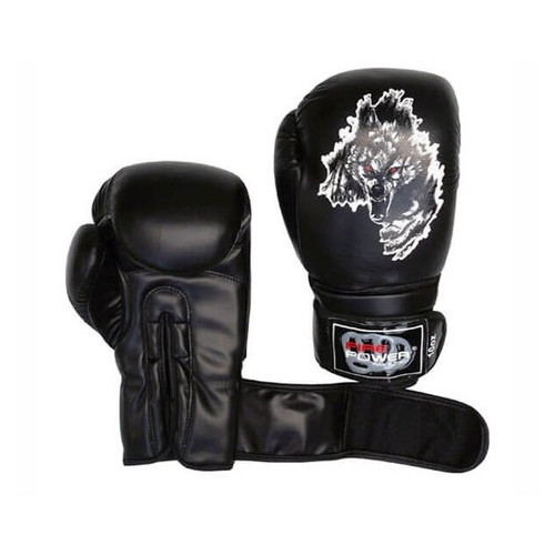 Боксерські рукавички FirePower FPBG5 Wolf (14oz) Чорні фото №4
