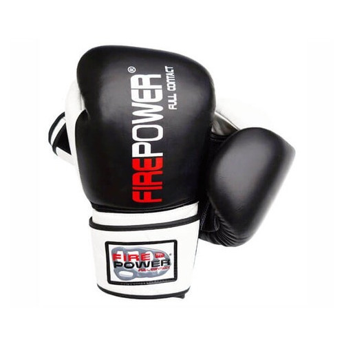 Боксерські рукавички FirePower FPBG6 (16oz) Чорні фото №1