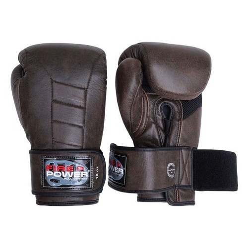 Боксерські рукавички FirePower FPBG7 (10oz) Коричневі фото №3