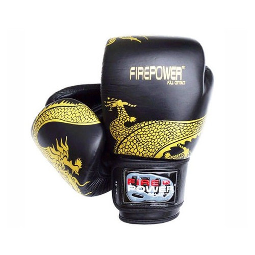 Боксерські рукавички FirePower FPBG8 (10oz) Чорні фото №5