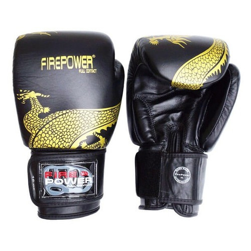 Боксерські рукавички FirePower FPBG8 (10oz) Чорні фото №2