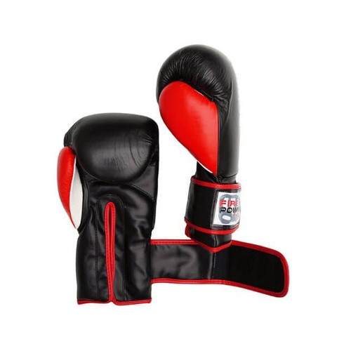 Боксерські рукавички FirePower FPBG9 (10oz) Чорні з червоним фото №5