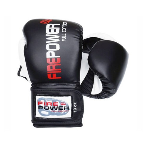 Боксерські рукавички FirePower FPBGA2 (10oz) Чорні фото №1