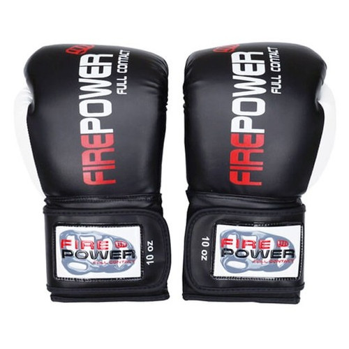 Боксерські рукавички FirePower FPBGA2 (10oz) Чорні фото №2
