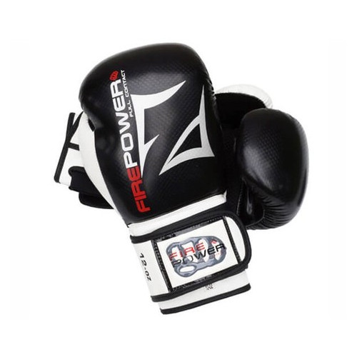 Боксерські рукавички FirePower FPBGA3 (10oz) Чорні фото №1