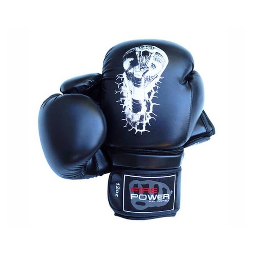 Боксерські рукавички FirePower FPBGA5 Cobra (10oz) Чорні фото №1