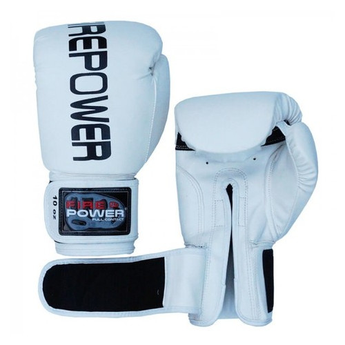 Боксерські рукавички FirePower FPBGА1 (10oz) Білі фото №3