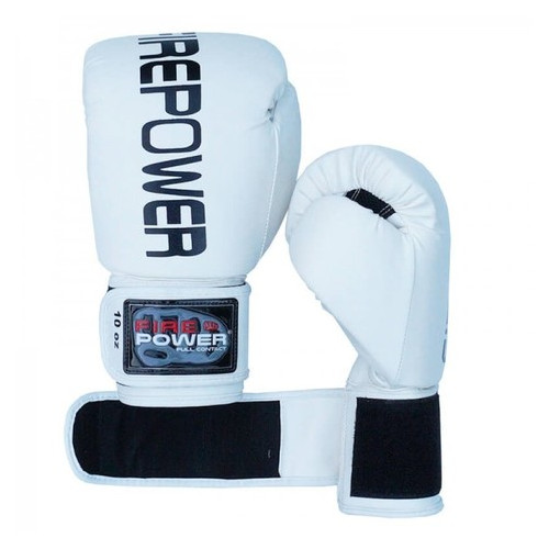 Боксерські рукавички FirePower FPBGА1 (10oz) Білі фото №4