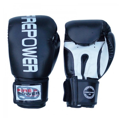 Боксерські рукавички FirePower FPBGА1 (10oz) Чорні фото №3