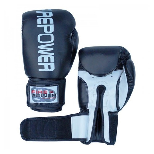 Боксерські рукавички FirePower FPBGА1 (10oz) Чорні фото №4
