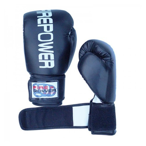 Боксерські рукавички FirePower FPBGА1 (10oz) Чорні фото №5