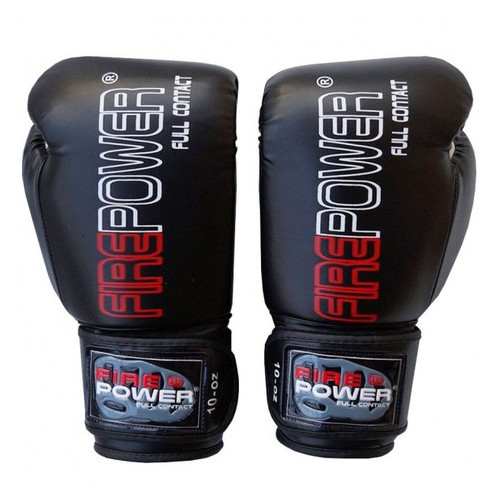 Боксерські рукавички FirePower FPBGА1 NEW (10oz) Чорні фото №2
