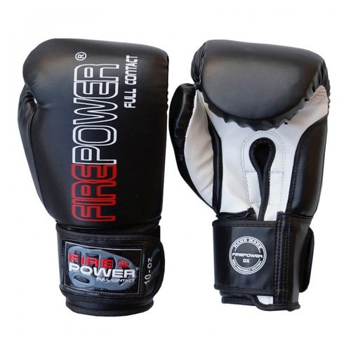 Боксерські рукавички FirePower FPBGА1 NEW (10oz) Чорні фото №4
