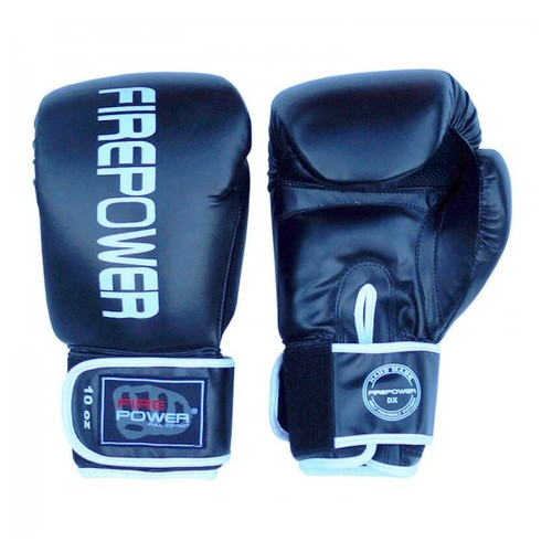 Боксерські рукавички FirePower FPBGА11 (10oz) Чорні фото №4