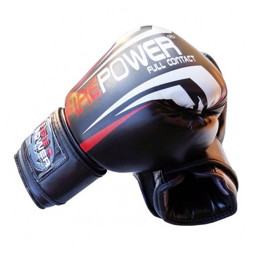 Боксерські рукавички FirePower FPBGА12 (10oz) Чорні фото №3