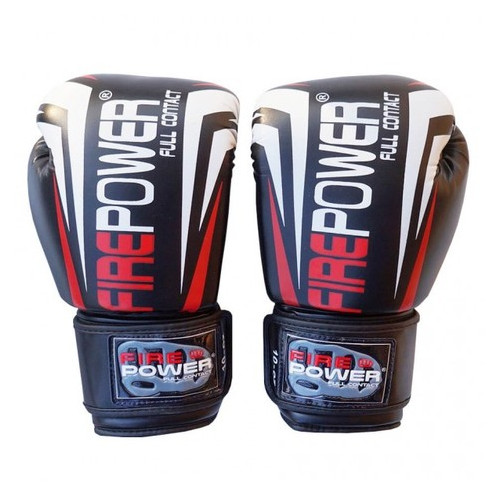 Боксерські рукавички FirePower FPBGА12 (10oz) Чорні фото №6