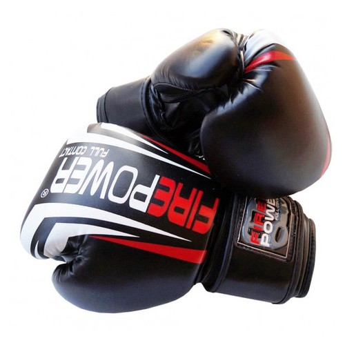 Боксерські рукавички FirePower FPBGА12 (10oz) Чорні фото №1