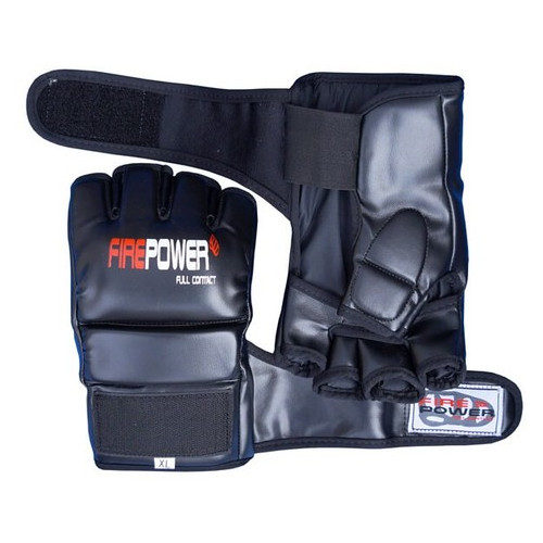 Рукавички MMA FirePower FPMGA1 (XL) Чорні фото №3