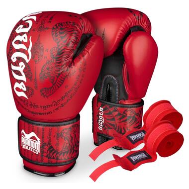Боксерські рукавиці Phantom Muay Thai Red 14 унцій (капа в подарунок) фото №1