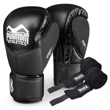 Боксерські рукавиці Phantom RIOT Pro Black 14 унцій (капа в подарунок) фото №1
