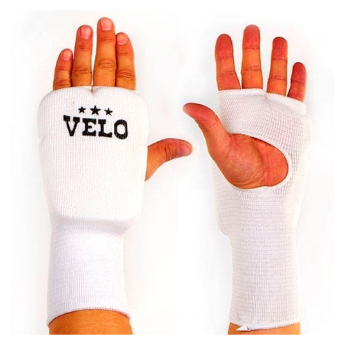 Накладки (рукавички) для карате VELO подовжені білі (019ULIZ-L) фото №1