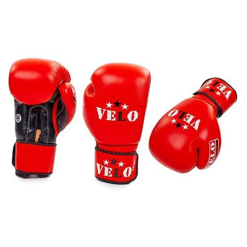 Боксерські рукавички Velo Aiba 2080 12oz Червоний (37241024) фото №2